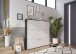 Schuhkipper >GW-ASTONA< 3 Klappen, Graphit/Weiß - 140x129x20cm (BxHxT)