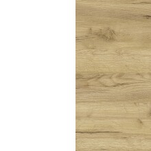 Schuhkipper >GW-ASTONA< 3 Klappen, Weiß / Navarra-Eiche-Dekor - 100x129x20cm (BxHxT)