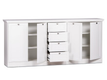Sideboard >Landsted< in Weiß - 200x90x40cm (BxHxT)