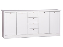 Sideboard >Landsted< in Weiß - 200x90x40cm (BxHxT)
