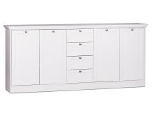 Sideboard >Landsted< in Weiß - 200x90x40cm (BxHxT)