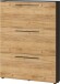 Schuhkipper >GW-WILDOMAR< 3 Klappen, Graphit / Navarra-Eiche-Dekor - 100x127x19cm (BxHxT)