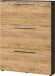 Schuhkipper >GW-WILDOMAR< 3 Klappen, Graphit / Navarra-Eiche-Dekor - 100x127x19cm (BxHxT)
