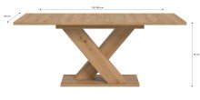 Kulissen-Esstisch >Motion< ausziehbar, artisan oak Dekor - 150/190x76x90cm (BxHxT)