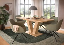 Kulissen-Esstisch >Motion< ausziehbar 190cm, artisan oak Dekor - 150/190x76x90cm (BxHxT)