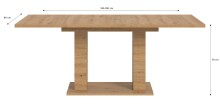 Kulissen-Esstisch >Motion< ausziehbar 190cm, artisan oak Dekor - 150/190x76x90cm (BxHxT)