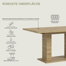 Kulissen-Esstisch >Motion< ausziehbar 190cm, artisan oak Dekor - 150/190x76x90cm (BxHxT)