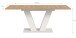 Kulissen-Esstisch >Motion< ausziehbar 190cm, weiß / artisan Eiche Dekor - 150/190x76x90cm (BxHxT)