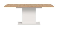 Kulissen-Esstisch >Motion< ausziehbar 190cm, weiß / artisan Eiche Dekor - 150/190x76x90cm (BxHxT)