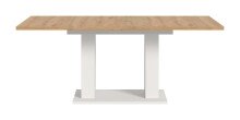 Kulissen-Esstisch >Motion< ausziehbar 190cm, weiß / artisan Eiche Dekor - 150/190x76x90cm (BxHxT)