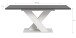 Kulissen-Esstisch >Motion< ausziehbar 190cm, Grau / Weiß - 150/190x76x90cm (BxHxT)