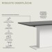 Kulissen-Esstisch >Motion< ausziehbar 190cm, Grau / Weiß - 150/190x76x90cm (BxHxT)