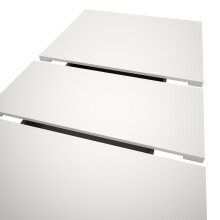 Kulissen-Esstisch >Motion< ausziehbar 190cm, Grau / Weiß - 150/190x76x90cm (BxHxT)