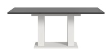 Kulissen-Esstisch >Motion< ausziehbar 190cm, Grau / Weiß - 150/190x76x90cm (BxHxT)