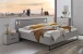 Bettanlage >Tilburg< (4tlg. ) Bett 188x92x210, Nachtkommoden, Sideboard, Saharagrau/Grafit