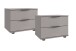 Bettanlage >Tilburg< (4tlg. ) Bett 188x92x210, Nachtkommoden, Sideboard, Saharagrau/Grafit
