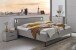Bettanlage >Tilburg< (4tlg. ) Bett 168x92x210, Nachtkommoden, Sideboard, Saharagrau/Grafit