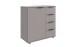 Schlafzimmer-Set >Tilburg< (5tlg. ) Schrank, Bett 188x92x210cm, Kommoden, Saharagrau, Abs. Grafit
