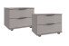 Schlafzimmer-Set >Tilburg< (5tlg.) Bett 168x92x210cm, Schrank, Kommoden, Saharagrau / Grafit