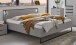 Schlafzimmer-Set >Tilburg< (4tlg.) Bett 188x92x210cm, Schrank, Nachtkommoden, Saharagrau / Grafit