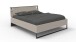 Schlafzimmer-Set >Tilburg< (4tlg.) Bett 188x92x210cm, Schrank, Nachtkommoden, Saharagrau / Grafit