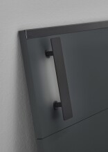 Schlafzimmer-Set >Tilburg< (5tlg.) Bett 188x92x210cm, Schrank, 2 Nachtkommoden, Sideboard, Grafit