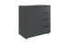Schlafzimmer-Set >Tilburg< (5tlg.) Bett 168x92x210cm, Schrank, 2 Nachtkommoden, Kommode, Grafit