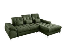 Polsterecke >Devland< Schlaffunktion, Stauraum, Cord moosgrün - 273x105x189cm (BxHxT)