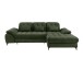 Polsterecke >Devland< Schlaffunktion, Stauraum, Cord moosgrün - 273x105x189cm (BxHxT)
