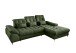 Polsterecke >Devland< Schlaffunktion, Stauraum, Cord moosgrün - 273x105x189cm (BxHxT)