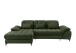 Polsterecke >Devland< Schlaffunktion, Stauraum, Cord moosgrün - 273x105x189cm (BxHxT)