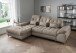 Polsterecke >Devland< Schlaffunktion, Stauraum, Cord grau-braun - 273x105x189cm (BxHxT)