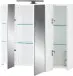 Badezimmerspiegelschrank >2754< 3 Spiegeltüren, Türdämpfung, Weiß - 76x71x23cm (BxHxT)