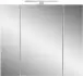 Badezimmerspiegelschrank >2754< 3 Spiegeltüren, Türdämpfung, Weiß - 76x71x23cm (BxHxT)