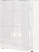 Schuhschrank >GW-GENOVA< 2 Türen, 5 Böden, Glas / Weiß - 87x120x40cm (BxHxT)