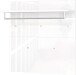 Wandgarderobe >GW-GENOVA< 5 Haken, Ablage, Stange, Glas / Weiß - 97x96x30cm (BxHxT)