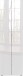 Garderobenschrank >GW-GENOVA< 5 Böden, Kleiderstange, Glas / Weiß - 59x197x40cm (BxHxT)