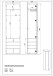 Garderobenschrank >GW-GENOVA< 5 Böden, Kleiderstange, Glas / Weiß - 59x197x40cm (BxHxT)