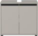 Waschbeckenunterschrank >GW-LEMONT< Siphonaussparung, 2 Türen, Türdämpfung, Steingrau - 63x55x34cm (BxHxT)