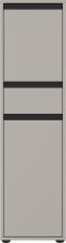 Seitenschrank >GW-LEMONT< 2 Türen, 1 Schublade, Dämpfung, Steingrau - 33x121x34cm (BxHxT)