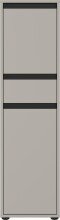 Seitenschrank >GW-LEMONT< 2 Türen, 1 Schublade, Dämpfung, Steingrau - 33x121x34cm (BxHxT)