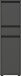 Seitenschrank >GW-LEMONT< 2 Türen, 1 Schublade, Dämpfung, Graphit - 33x121x34cm (BxHxT)