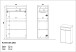 Badkommode >GW-LEMONT< Türen & Schublade mit Soft-Close, Steingrau - 63x98x34cm (BxHxT)