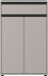 Badkommode >GW-LEMONT< Türen & Schublade mit Soft-Close, Steingrau - 63x98x34cm (BxHxT)