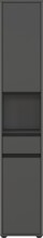 Hochschrank >GW-LEMONT< Türen und Schublade mit Dämpfung, Graphit - 33x181x34cm (BxHxT)