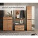 Garderoben-Set >Memphis< (3-teilig) Artisan Eiche Dekor / Graphit - 145x192x38 (BxHxT)
