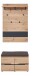 Garderoben-Set >Memphis< (2-teilig) Artisan Eiche Dekor / graphit - 145x192x38 (BxHxT)