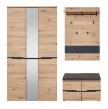 Garderoben-Set >Memphis< (3-teilig) Artisan Eiche...