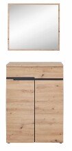 Garderoben-Set >Memphis< (2-teilig) Artisan Eiche Dekor / Graphit - 80x192x38 (BxHxT)