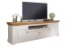 Wohnwand >WZ-0133< (3-teilig) weiss / eichefarbig - 377x214x42 (BxHxT)